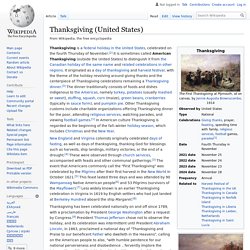 Wikipedia : Thanksgiving (United States)