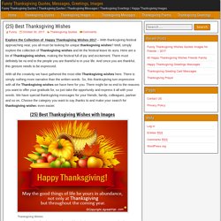 {25} Best Thanksgiving Wishes, Quotes, Messages to make Happy