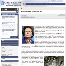 How Thatcher helped Pol Pot