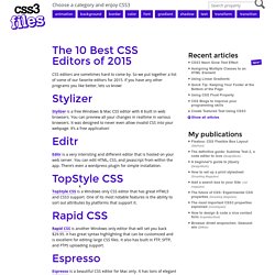 The 10 Best CSS Editors of 2015