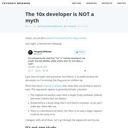 The 10x developer is NOT a myth