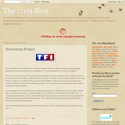 The 1709 Blog: News from France