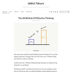 The 20/80 Rule Of Effective Thinking