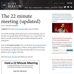 The 22 minute meeting