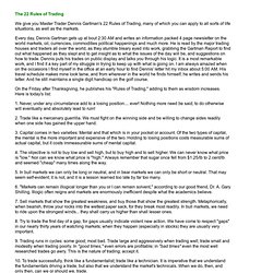 The 22 Rules of Trading