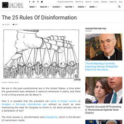 The 25 Rules of Disinformation