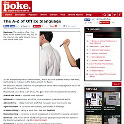 The A-Z of Office Slanguage