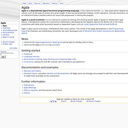 The Agda Wiki - Agda