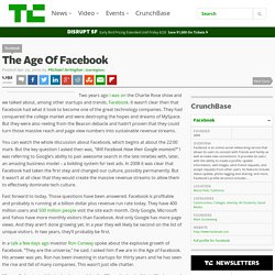 The Age Of Facebook