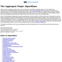 The Aggregate Magic Algorithms