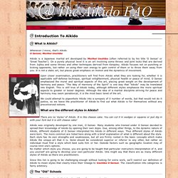 The Aikido FAQ: Introduction To Aikido