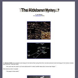 The Aldebaran Mystery…?