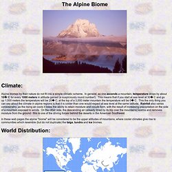 The Alpine Biome