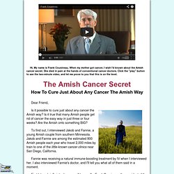 The Amish Cancer Secret