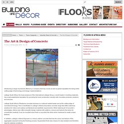 The Art & Design of Concrete