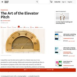 The Art of the Elevator Pitch