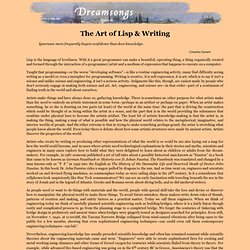 The Art of Lisp & Writing