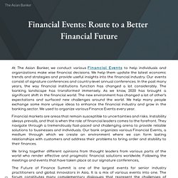 Financial Events: Route to a Better Financial Future