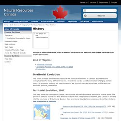 The Atlas of Canada - History