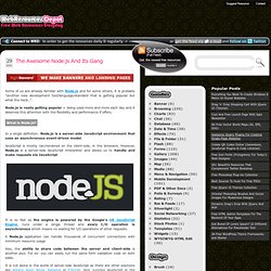 The Awesome Node.js And Its Gang