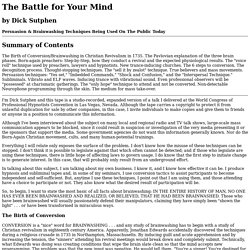 The Battle for Your Mind