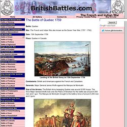 The Battle of Quebec 1759