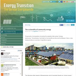 The co-benefits of community energy