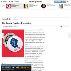 The Bernie Sanders Revolution