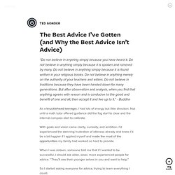 The Best Advice I’ve Gotten (and Why the Best Advice Isn’t Advice)