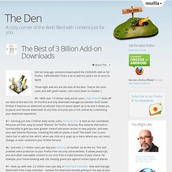 The Best of 3 Billion Add-on Downloads