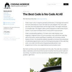 The Best Code is No Code At All