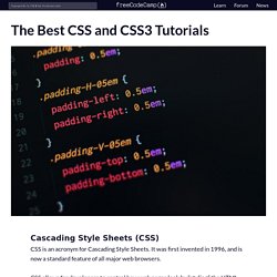 The Best CSS and CSS3 Tutorials