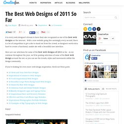 The Best Web Designs of 2011 So Far
