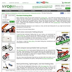 The best folding bicycle for your needs