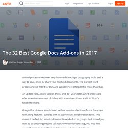 The 32 Best Google Docs Add-ons in 2017