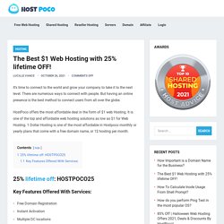 The Best $1 Web Hosting with 25% lifetime OFF! - Hosting