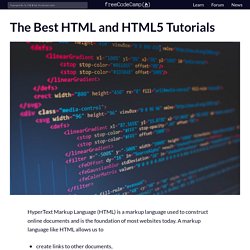 The Best HTML and HTML5 Tutorials