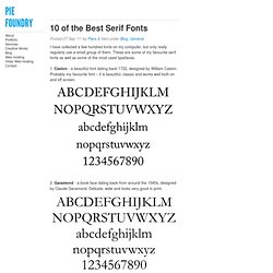 10 of the Best Serif Fonts