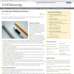 50 of the Best Websites for Writers