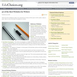 50 of the Best Websites for Writers - StumbleUpon