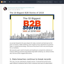 The 10 Biggest B2B Stories of 2018