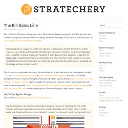 The Bill Gates Line