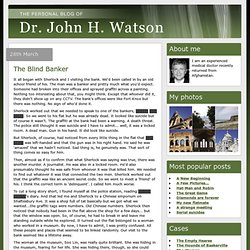 The blog of Dr. John. H. Watson