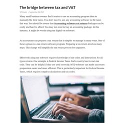 The bridge between tax and VAT – Telegraph