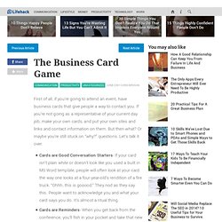The Business Card Game - lifehack.org