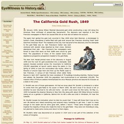 The California Gold Rush, 1849