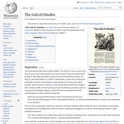 The Call of Cthulhu - Wikipedia