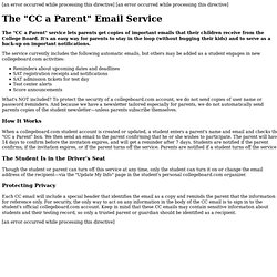 The "CC a Parent" Email Service