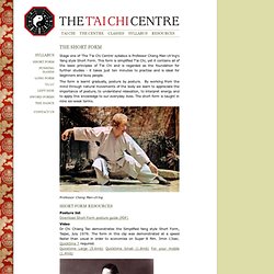 The Tai Chi Centre - Syllabus: Short Form