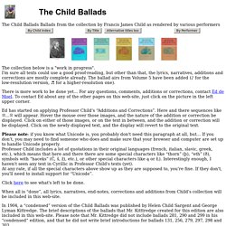 The Child Ballads